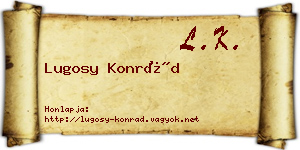 Lugosy Konrád névjegykártya